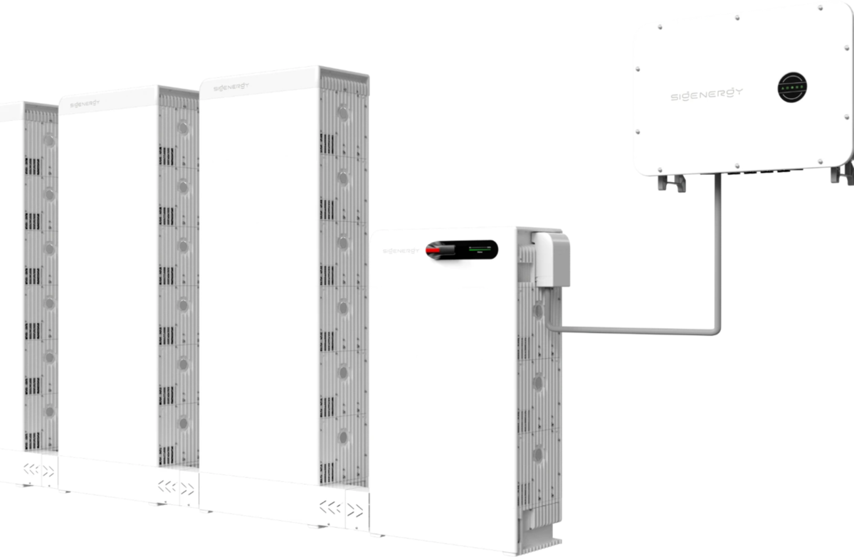 Sigenergy SigenStack modulaire batterijtorens met omvormer